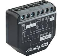 Shelly 2PM Gen4, Interruttore Relè Intelligente Wi-Fi, 2 Canali, 16A, Monitora il Consumo di Energia, Tapparelle, Domotica, Nessun Hub Richiesto, Certificato Matter, Alexa, Google, HomeKit, Zigbee