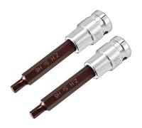 2pz. 1/2 di pollice di 6 mm Presa extra lunga a punta esagonale, acciaio S2