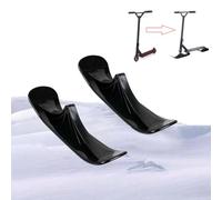 2Pz/1 Coppia Kit di Conversione per Slitta da Neve, Attacco per Slitta da Neve All'aperto per Bambini, Scooter da Neve, Accessori per Slitta da Sci, Slitta da Sci Nera.