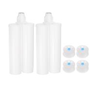2pz 122mm Plastica Resina Miscelatore Doppio Colla Cartuccia per 400ml 1:1 AB