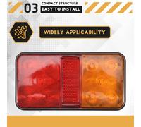 2Pz 12V 10LED Luce Posteriore Per Rimorchio Camion Freno Indicatori Di Direzione