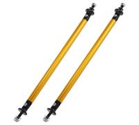 2pz 200mm 7.87" Regola Auto Paraurti Splitter Supporto Asta Oro Tono