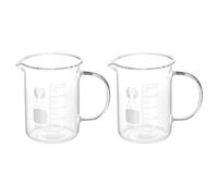 2pz 250ml Vetro Bicchiere con Manico,3.3 Borosilicato Vetro