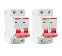 2PZ 2P Interruttore Magnetotermico，32A Fotovoltaico DC Mini 500V，4.5kA Interruttore di Sicurezza con rilascio di Sovracorrente con Protezione da Sovraccarico e Protezione da Cortocircuito