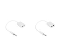 2pz 3.5mm Maschio AUX Audio Plug Jack A USB 2.0 Femmina Cavo per Cavo MP3