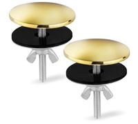 2pz 5cm Coperchi per Lavello da Cucina, Copri Foro per Rubinetto in Acciaio Inossidabile Buona Tenuta Tappo per Foro per Rubinetto Lavello Tappo per Prevenzione Perdite(Oro)