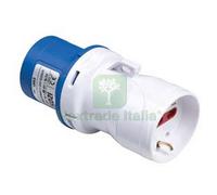2PZ ADATTATORE INDUSTRIALE CON SPINA CEE E PRESA SCHUKO 10 16A BIPASSO IP44 16A: