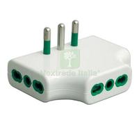 2PZ ADATTATORE TRIPLO RIBASSATO 16A 16A FME BIANCO 2P+T: