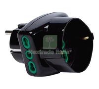 2PZ ADATTATORE TRIPLO SCHUKO 16 SCHUKO FME NERO 2P+T: