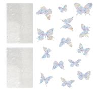 2Pz Adesivi Per Finestre a Prisma (20x30cm) con Farfalle,Window Stickers Con Graffio,Protezione Per Uccelli Per Vetri Di Vetro,Suncatcher,Pellicola Contro I Colpi Di Uccelli