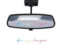 2pz Adesivi Specchietto Retrovisore Auto, Drive Safe i Love You Decal Affermazione Adesivo Adesivo Specchietto Retrovisore Non Inviare Messaggi e Promemoria Guida per Lei o Lui (Colorato)