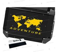 2pz Adesivi World ADVENTURE Universali per Vari Tipi di Valigie (giallo)
