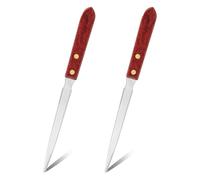 2pz Apribuste, Apribuste in Acciaio Inossidabile Resistente con Manico in Legno Strumento Apribuste Taglierina Apribuste Coltello Apribuste Tagliacarte Scrivania per Casa Ufficio Scuola Aula