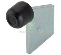 2PZ ARRESTO FINE CORSA CANCELLO A SALDARE 381 COMBI ZINCATO MM 105X110 GOMMA D.: