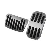 2pz Auto Gas Pedale Freno Pad Copertura Anti Slip Poggiapiedi tono argento