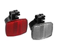 2pz Bicicletta Anteriore Posteriore Riflettore Kit Mountain Bike Rosso e Bianco