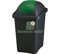 2PZ BIDONE IMMONDIZIA MULTIPAT STEFANPLAST VERDE LT 60 CM 39X39 H.CM 68: