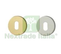 2PZ BOCCHETTE PER SERRATURE PATENT IN OTTONE Ø MM.45 FORO NORMALE, IN OTTONE CR: