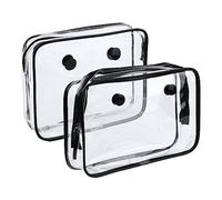 2pz Borse Trasparenti per Bogg Borsa, Accesorios para Bolsos Hechos a Mano Custodia Trasparente con Cerniera per Bogg Borsa Organizer per Pennelli Pulizia Trucco da Viaggio Cosmetici (Nero)