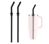2pz Cannucce di Ricambio a Pressione per Hydro Flask 40oz Travel Tumbler, Cannucce Riutilizzabili in Silicone Senza BPA per Hydro Flask Water Bottle Accessori Parti (Nero)