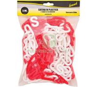 2PZ CATENA SEGNALETICA HAND PLT BIANCO ROSSO D.MM 8 MT 5:
