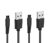2pz Cavi di Ricambio Caricabatterie Rasoio per Freebird, Cavi di Ricambio Resistenti da 98cm Compatibili con Freebird e Flexseries Rasoi (Nero)