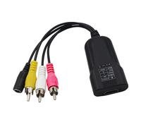 2Pz Cavo Adattatore Converter Nero Portatile Per TV Con Uscita Av