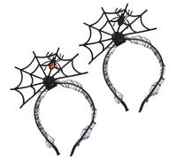 2pz Cerchietti Capelli Ragno per Halloween, Cerchietto Capelli Ragnatela Copricapo Feste Halloween Accessori Costumi Travestimento e Cosplay per Adulti e Bambini