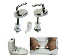 2pz Cerniere di Ricambio Schienale-Parete Acciaio Inox Fissaggio Sedile WC Nuovo