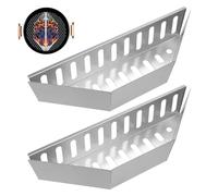 2pz Cestino per Carbonella in Acciaio Inossidabile, 38cm Cestino per Griglia Porta Carbone per Combustibile Contenitore per Carbone per Weber Barbecue per Esterni interni (Argento)