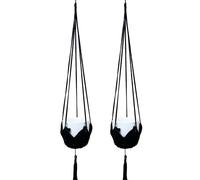 2pz Cesto da Appendere in Corda di Canapa per Fiori con Ganci per Espositore Att