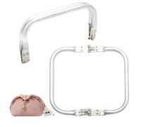 2Pz Chiusura per Borsa a Forma di U 180x90mm, Clic Clac per Borse Kiss Clasp Telaio In Alluminio Uncinetto Cornici per Borse Cornice Borsetta Manico Interno Tubolare Forma Quadrata DIY Retrò Pochette