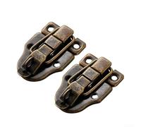 2pz Chiusure Scorrimento Lega Zinco Antica per Cassette(Antique bronze) | Lega zinco robusta, finitura antica, meccanismo scorrevole fluido, per ideale per cassette , installazione semplice
