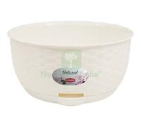 2PZ CIOTOLA RATTAN NATURAL STEFANPLAST PP BIANCO CM 30 H.CM 14,5:
