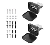 2pz Connettori Rapidi per Cavi da 50A con Supporto e Tappo, 12-6 AWG Connettore Rapido Batteria 12V-36V Spina SB50 Impermeabile per Auto Camper Verricello Barca Rimorchio ATV (Grigio)