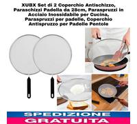 2pz Coperchio Antischizzo,Paraschizzi Padella da 28cm,Paraspruzzi in Acciaio