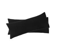 2pz coperchio federa cuscino lungo morbido cuscino scatola nero 20"x72"