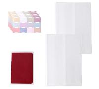 2pz Copertina Trasparente A5 per Hobonichi, 31,7x22 cm PVC Resistente All'Acqua e Polvere Cover Trasparente Agenda con Etichette Adesive per Foglietti Adesivi e Quaderni in Formato A5