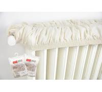 2PZ Copricalorifero Elasticizzato in Beige Estensibile da 40 a 80cm Ecrù Copri Termosifoni Tessuto Copri Calorifero in Stoffa Copritermosifone Stoffa in Cotone 100% Copricalorifero MADE IN ITALY