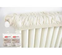 2PZ Copricalorifero Elasticizzato in Beige Estensibile da 80 a 140cm Ecrù Copri Termosifoni Tessuto Copri Calorifero in Stoffa Copritermosifone Stoffa in Cotone 100% Copricalorifero MADE IN ITALY