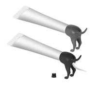 2pz Dispenser Dentifricio Cani, 5x3x2cm Dispenser Dentifricio Cani Nero Marrone Topper per Dentifricio Topper Dentifricio per Viaggi Bagno Accessori