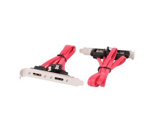 2pz doppia porta SATA Serial ATA cavo staffa eSATA cavo adattatore