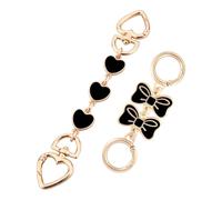 2pz Estensore Catena Borsa, Estensore Borsa Purse Chain Extenders Ciondoli per Borsa Forniture per la Fabbricazione di Borse Accessori Ricambio per Estensione Della Catena per Borsa (Nero)