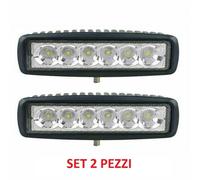 2PZ FARETTO BARRA LED PER AUTO 18 Watt 6 LED 12V Luce Fredda 6000°K FARO JEEP [EEK: A+++]
