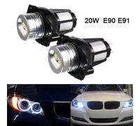 2pz Faro Auto 20W Angel Eyes Marcatore LED per E90 E91 Set Ricambi Luminosi