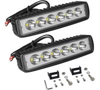 2pz Faro LED 160Mm 18W Faretti 12V Impermeabili per Moto Trattore Barca ecc..