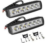 2pz Faro LED 160Mm 18W Faretti 12V Impermeabili per Moto Trattore Barca ecc..