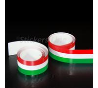 2PZ Fascia adesiva TRICOLORE 120X20 striscia adesiva italia bandiera italiana