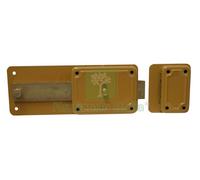 2PZ FERROGLIETTO SERRATURA LEGNO APPLICARE 7 M.+S. CIL FISSO ART. P70 E.40: