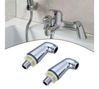 2pz Gambe Adattatore Ottone Cromato per Miscelatore Doccia e Rubinetto Bagno Con